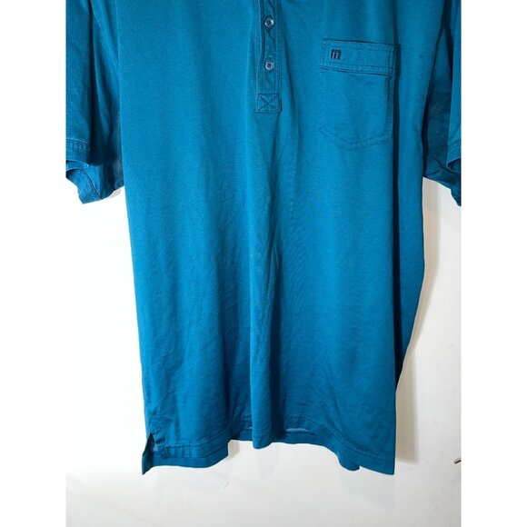 Travis Mathew Mens Teal Polo Shirt XXL - Picture 3 of 6